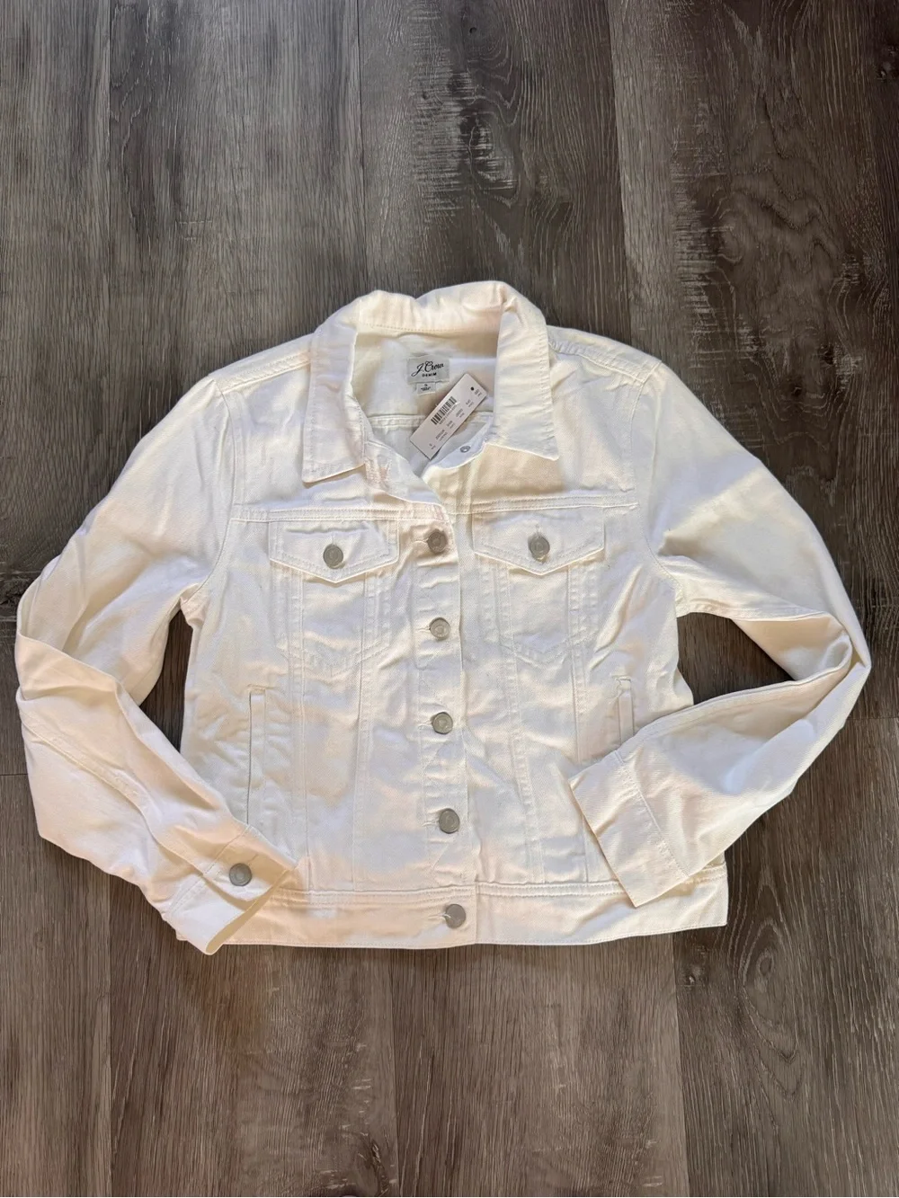 J.Crew Denim Jacket in White NWT Women's Small G0397